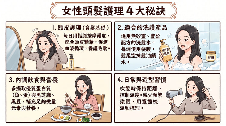 女性頭髮護理要做好四大護髮