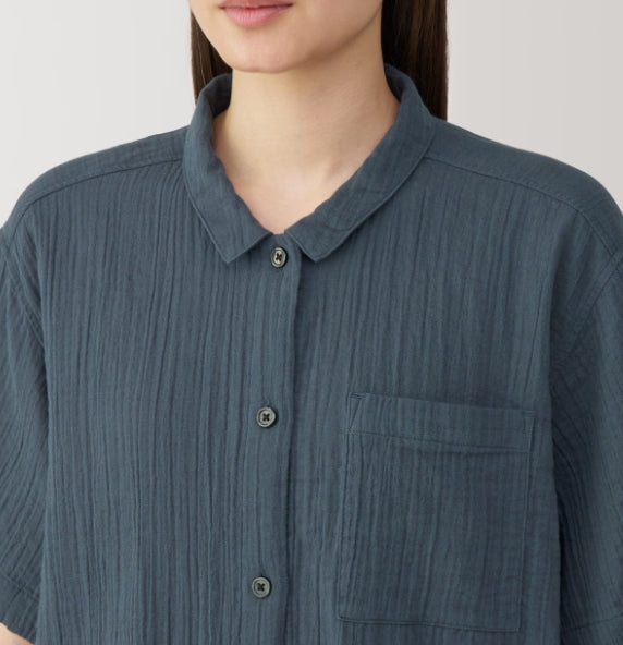 Direct from Japan: MUJI Cambodia-made women's 100% cotton seamless 3/4 sleeve pajamas (MJ205)