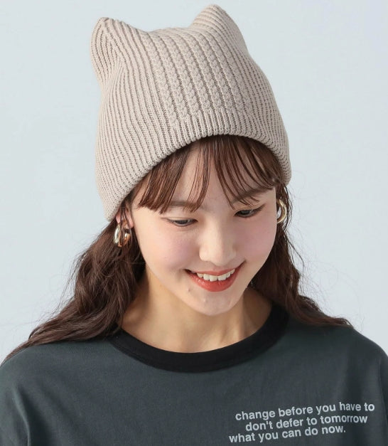Direct from Japan: Beams Heart Cat Ear Shaggy Watch Cap, available in 3 colors (B3042)