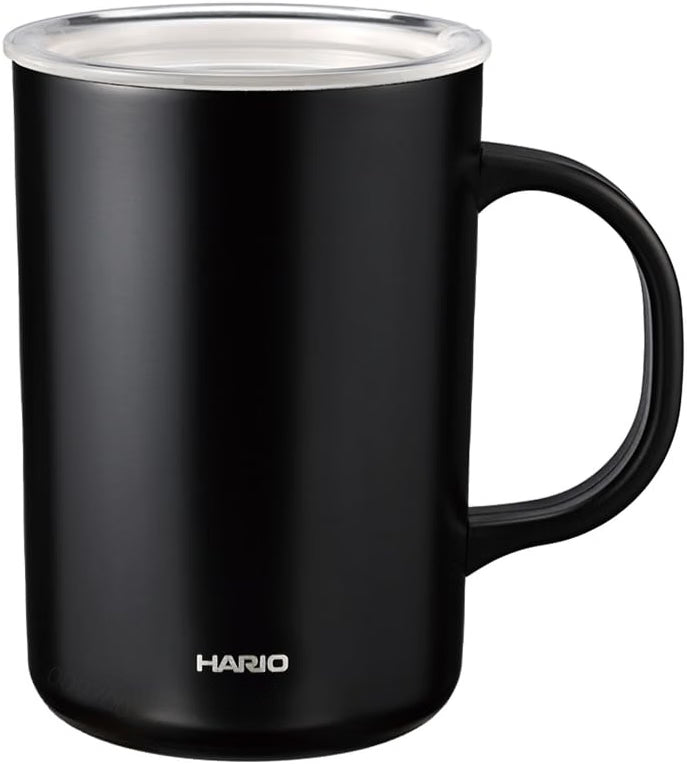 日本直送：HARIO 陶瓷塗層真空保溫馬克杯 (350ml / 470ml / 黑白 2色可選) (B3844)