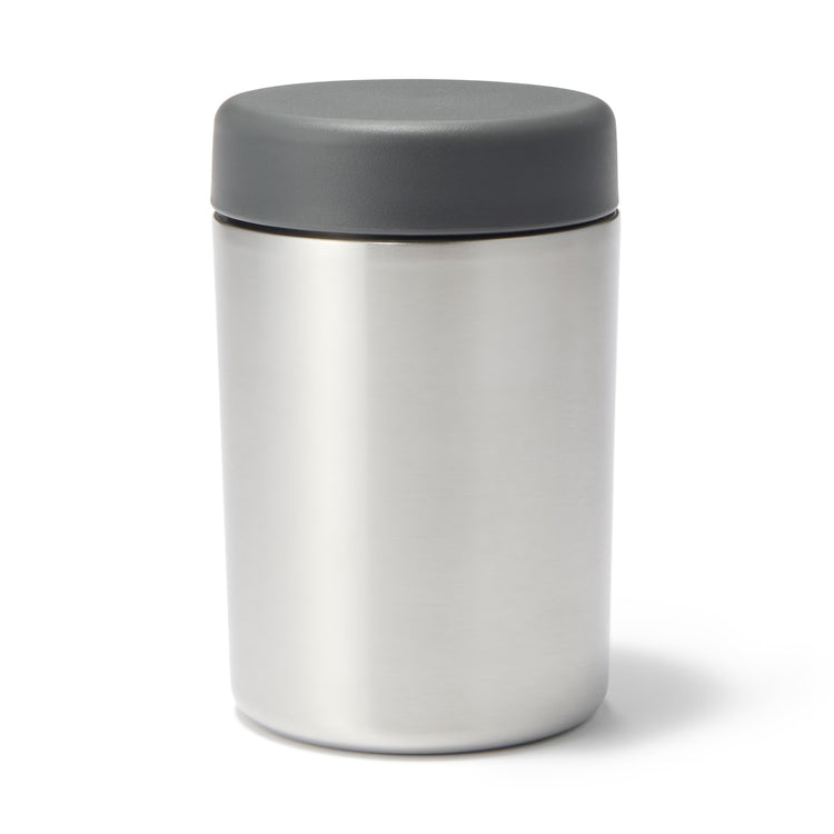 Made in Japan: MUJI Wide Mouth Insulated Soup Jar 300/430mL | Gray/Beige/Silver (B592)