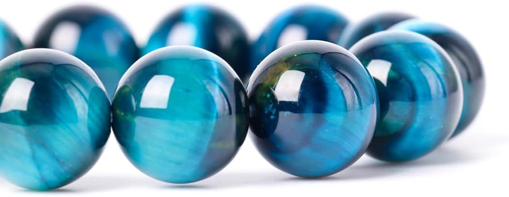 Direct from Japan: [Attract Wealth / Enhance Water Element / Free Shipping on One Item] Seki-ki 16mm Imperial Blue Tiger Eye Insight & Wealth-Gathering Bracelet (B3809)