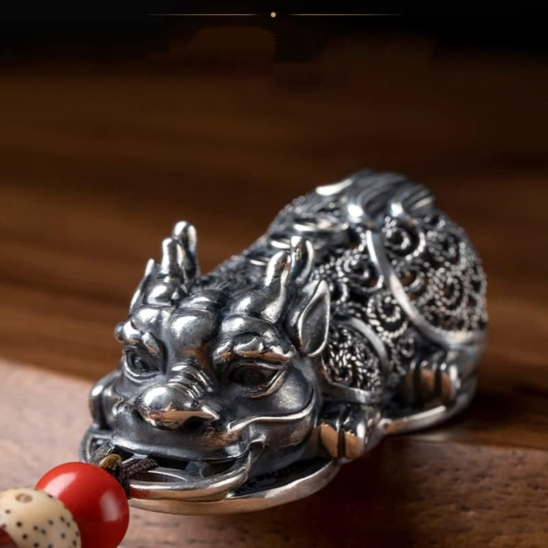 Direct from Japan: [Attract wealth & ward off evil / Replenish Metal, Water, Earth elements / Free shipping on one item] Hand-woven Brass Pixiu Good Luck Knot Keychain (B3640)
