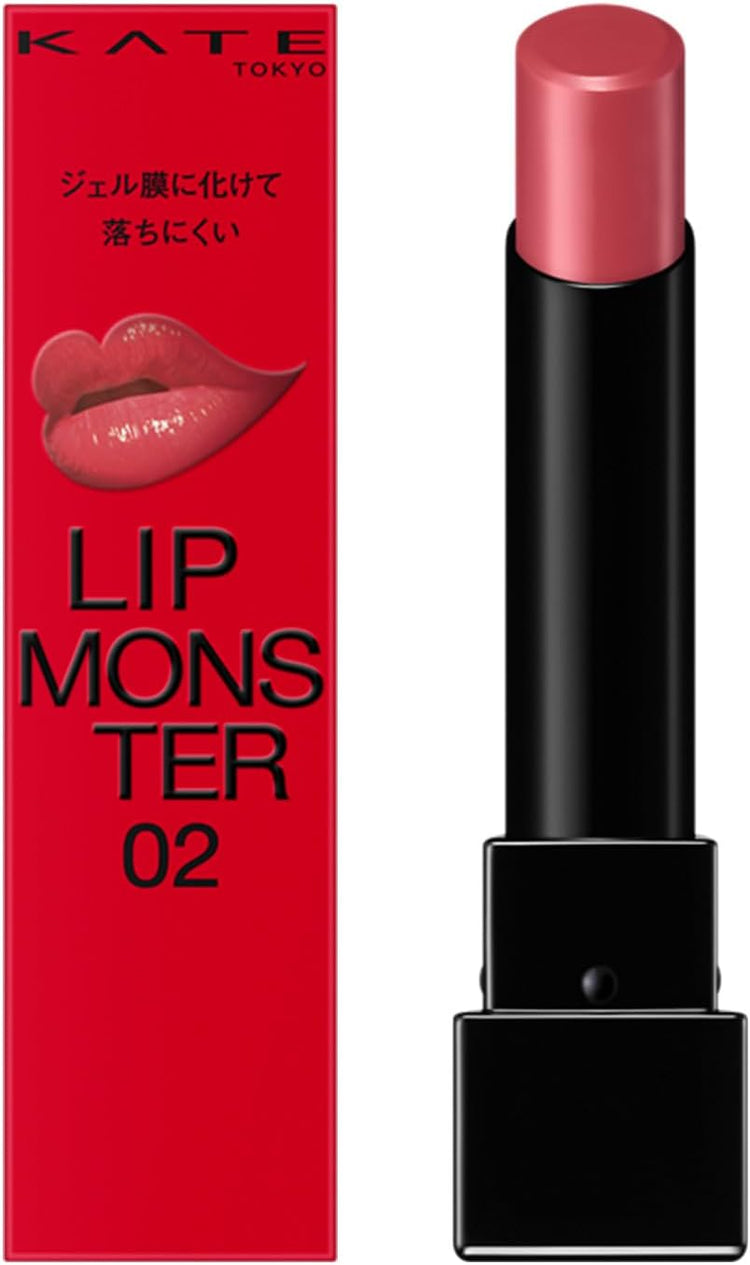 日本製-KATE代購-怪獸級持色唇膏LipMonster3g4色可選-單支裝-日本進口KATE怪獸唇膏獨家凝膠膜轉化技術高顯色高保濕01欲望の塊02PinkBanana10探索の旅20悪戯ベリーの道標不沾杯不掉色長效持色唇膏適用-改善唇部乾燥顯唇紋轉印沾杯及頻繁脫妝-日系美容彩妝用品照