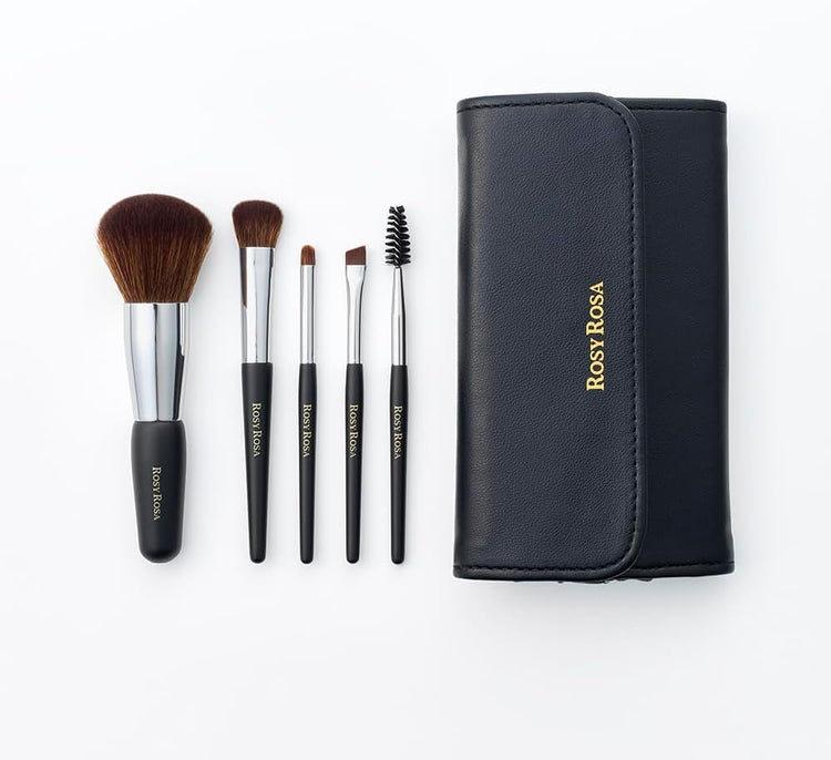 Made in Japan: ROSY ROSA 2026 Summer Limited Edition Portable Mini Makeup Brush 5-Piece Grand Slam Set (B3691)
