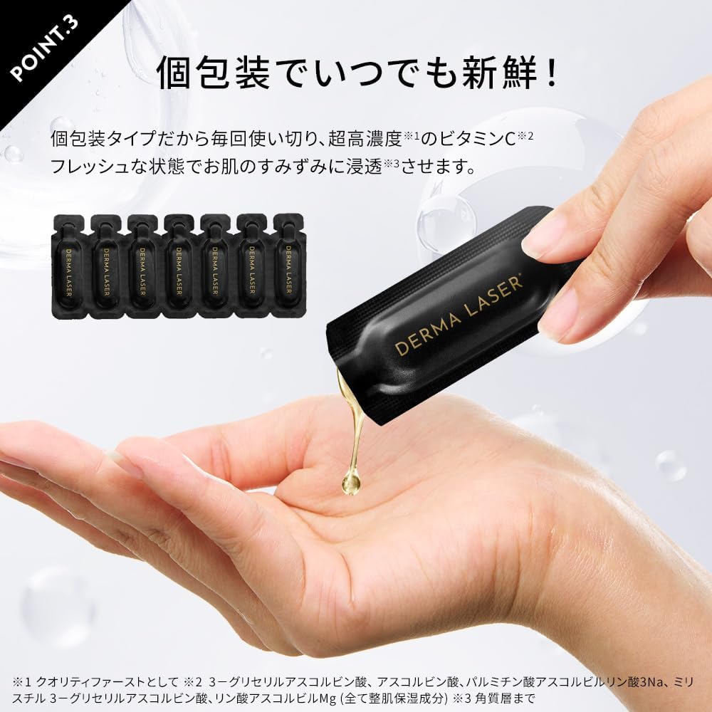 Japan: Quality 1st Derma Laser Black Gold VC 1 Shot High-Concentration Capsule Serum 28 Capsules (B3751)