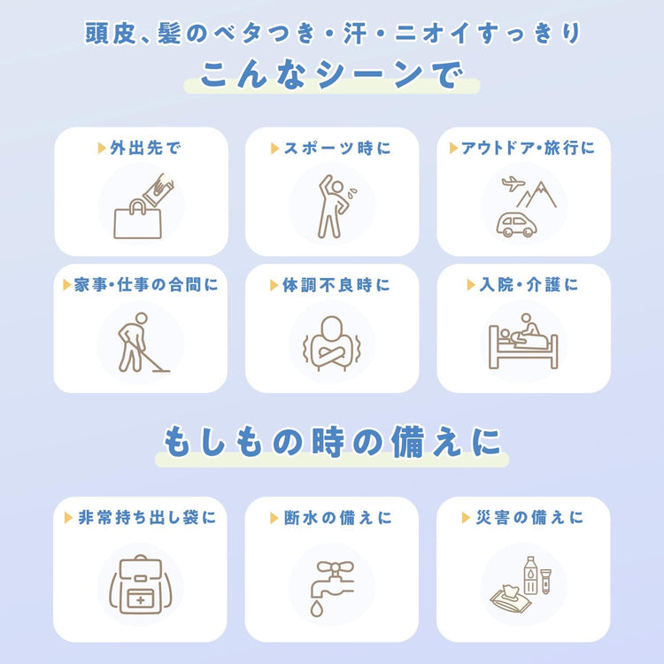 LEC 激落君隨身免水洗髮濕巾 10枚入 2包組