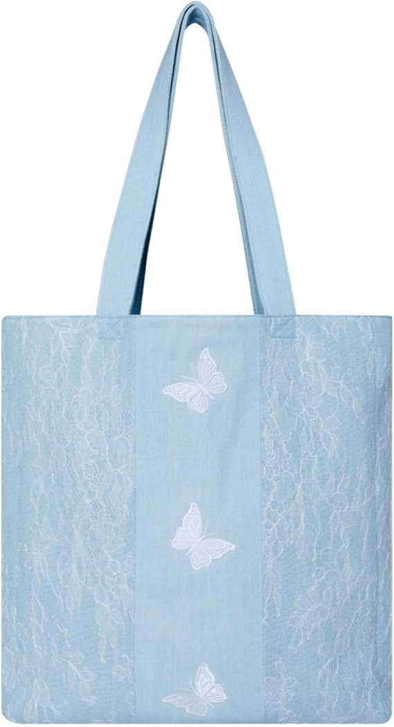 Direct from Japan: DENIM MUSEUM Butterfly Embroidery French Denim Bag (B3160)