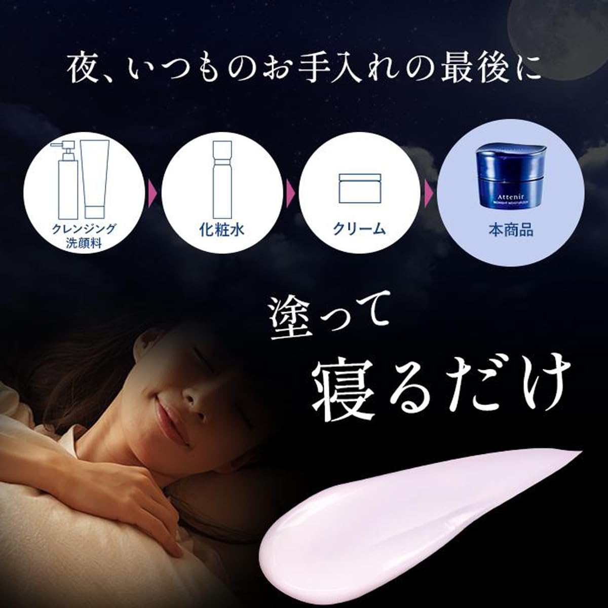 日本製：資生堂 Attenir ｜ 夜間睡眠修復晚霜 35g(B3588)