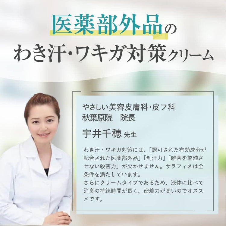 日本品牌：SARAFINE ｜ 藥用級專業腋下止汗除臭抑汗霜 25g (B3647)