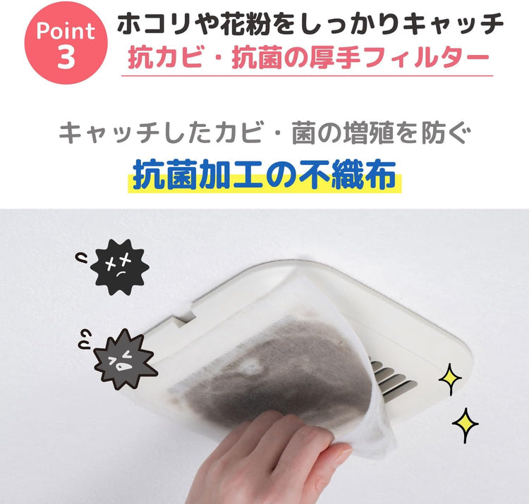 日本製：東洋鋁業 抽氣扇除塵過濾紙 (15×15cm 18枚入) (B3243)