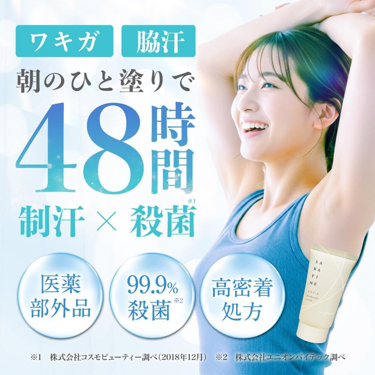 日本ブランド：SARAFINE ｜ 薬用プロ仕様 脇汗・防臭制汗クリーム 25g (B3647)