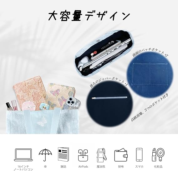 Direct from Japan: DENIM MUSEUM Butterfly Embroidery French Denim Bag (B3160)