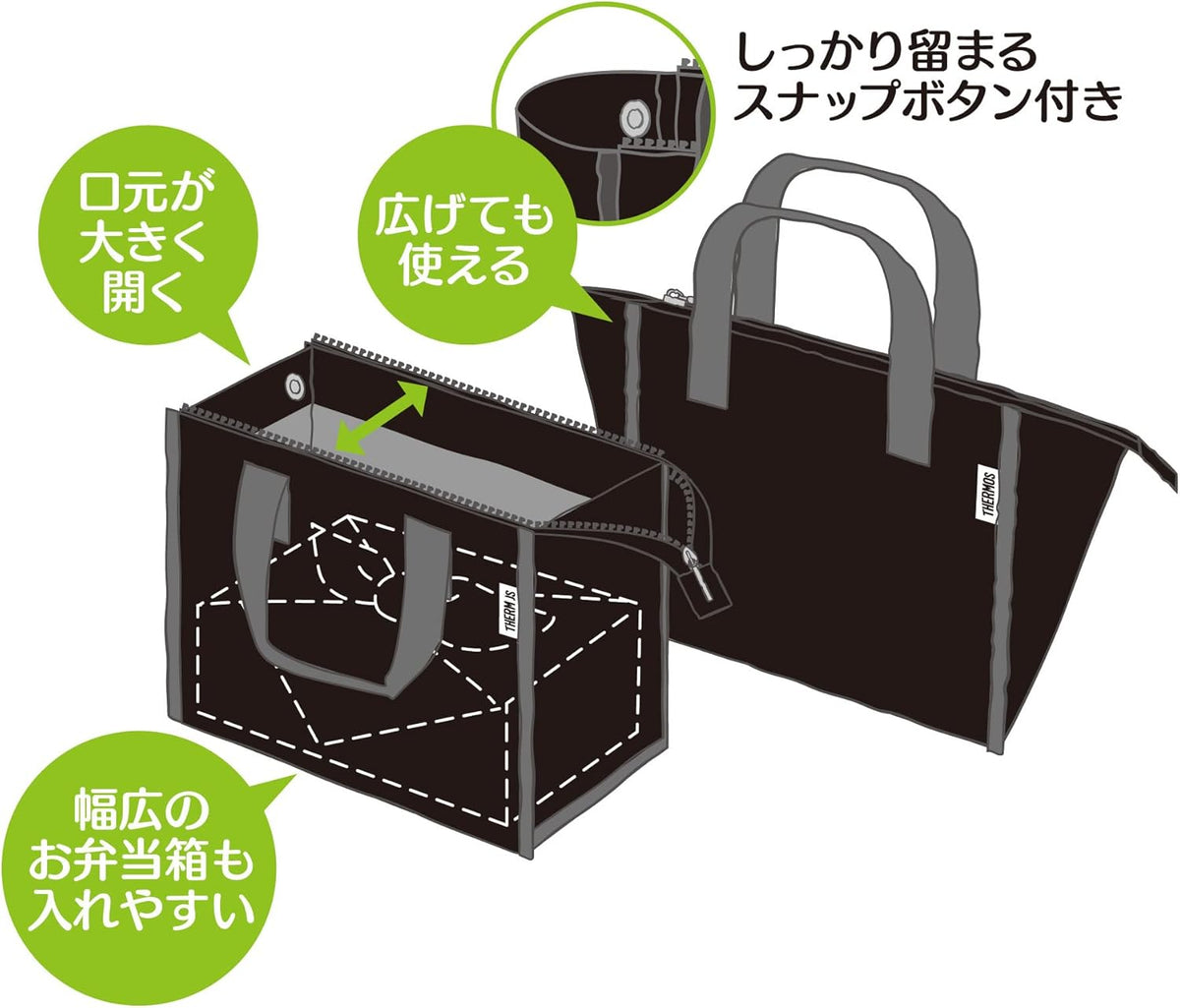 日本直送：サーモス × ミッフィー｜4層高断熱・保冷ランチバッグ 2L (B3407)