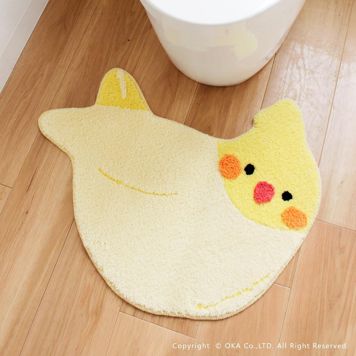 Direct from Japan: OKA Cute Animal Plush Mat, Machine Washable (B3019)