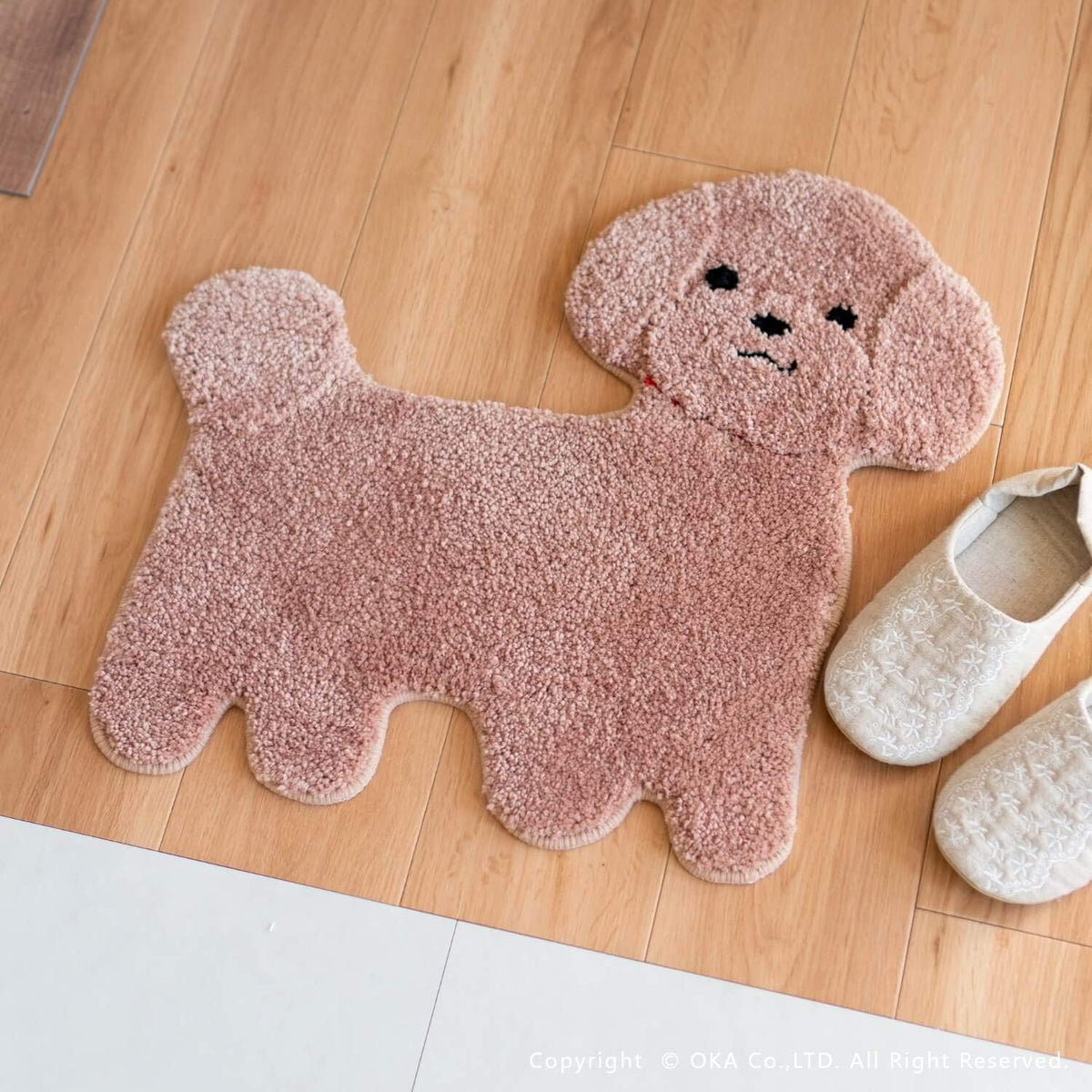 Direct from Japan: OKA Cute Animal Plush Mat, Machine Washable (B3019)