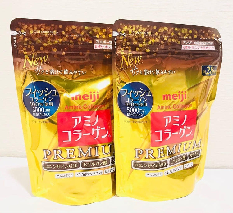 日本製：明治 Meiji 氨基酸膠原蛋白粉 Premium 奢華版 196g [28天份] (B2278)