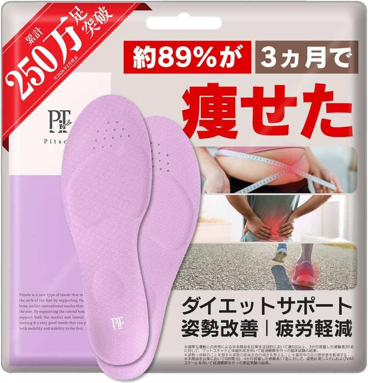 Direct from Japan: Pitsole Posture Correction and Decompression Slimming Insoles (B3621)