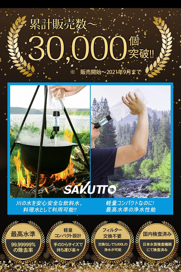 SAKUTTO 攜帶型戶外/防災淨水器