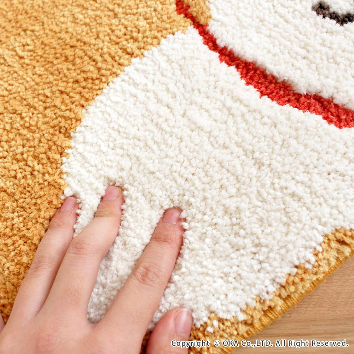 Direct from Japan: OKA Cute Animal Plush Mat, Machine Washable (B3019)