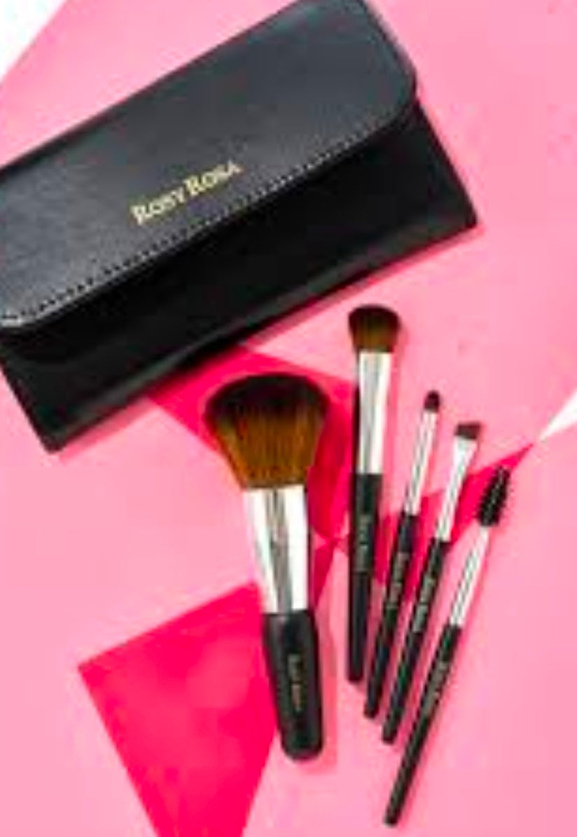 Made in Japan: ROSY ROSA 2026 Summer Limited Edition Portable Mini Makeup Brush 5-Piece Grand Slam Set (B3691)