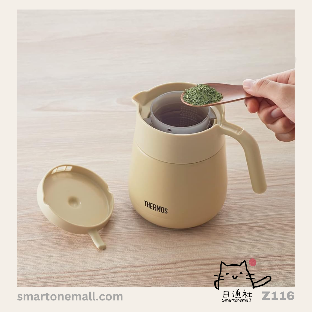 日本直送：Thermos 真空保溫茶壺(帶過濾器) [450ml /720ml 白黃啡三色] (B1161)