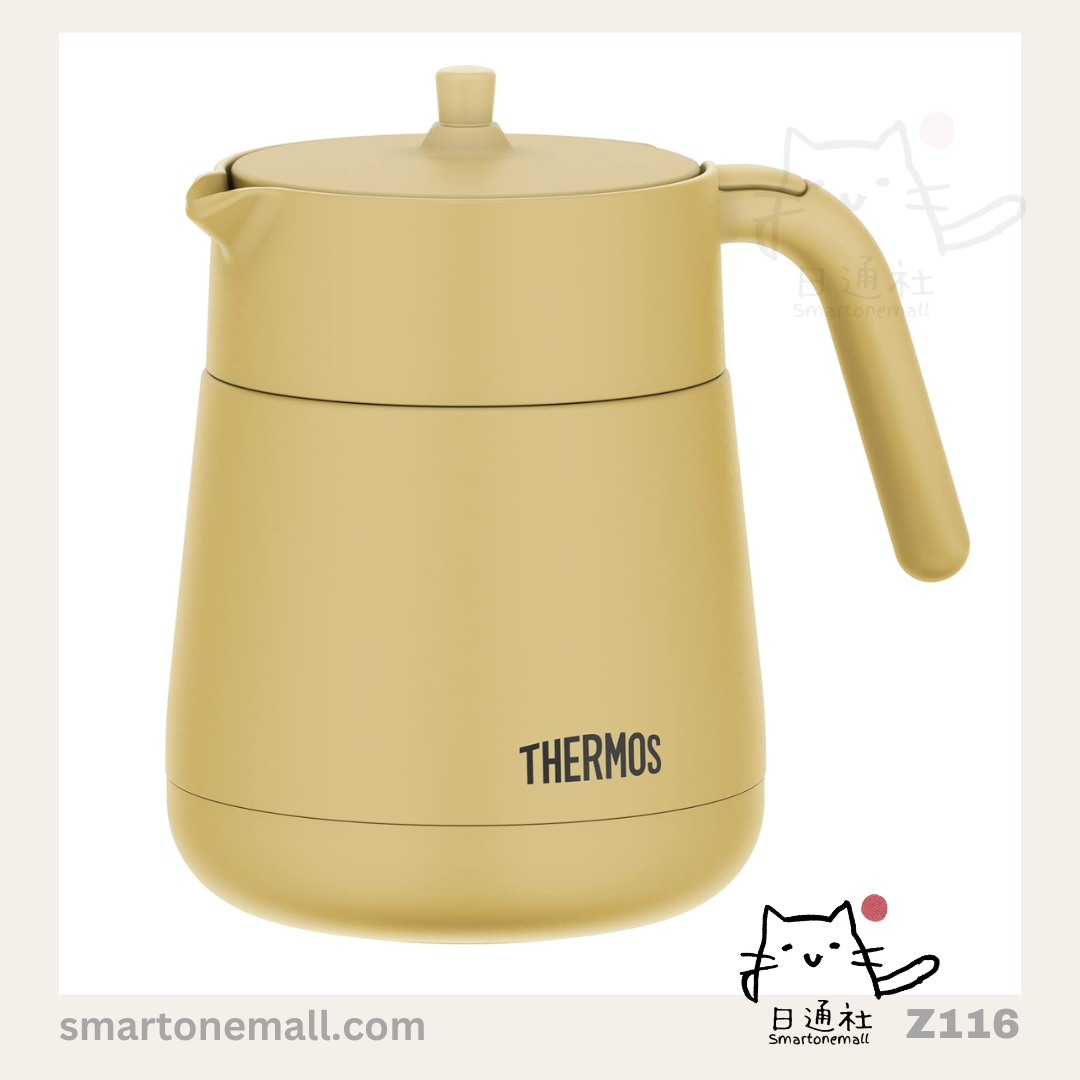 日本直送：Thermos 真空保溫茶壺(帶過濾器) [450ml /720ml 白黃啡三色] (B1161)