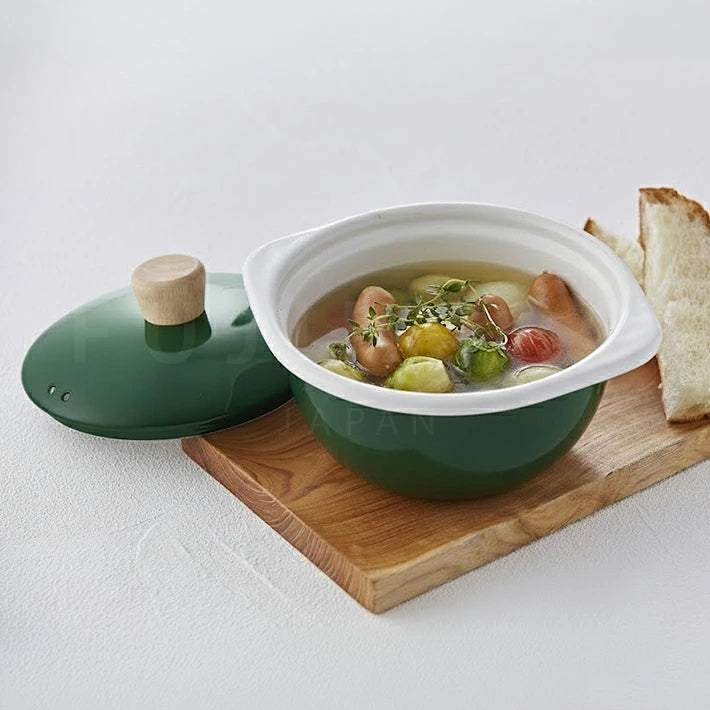 日本製：Fujihoro Cotton 15cm 琺瑯小燉鍋 1.2L (B3779)