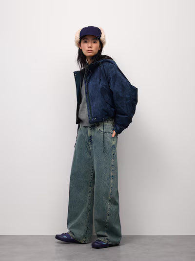 日系3D弧形立體剪裁牛仔褲BarrelJeans女款-日本熱銷立體圓筒褲高腰顯瘦修身遮肉休閒洗水丹寧長褲-舒展生發條達暢順-日系時尚穿搭實拍照