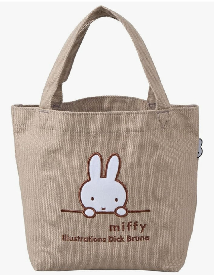 Direct from Japan: Siffler × Miffy Peeking at You Embroidered Canvas Bag (B3065)