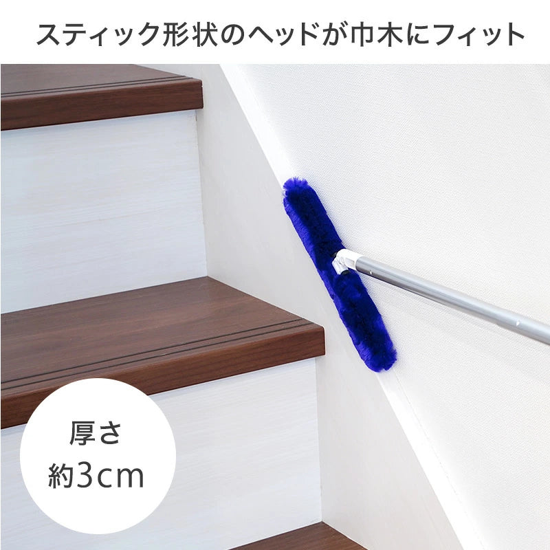 日本製設計-LEC代購-激落君Trelloop多用途迷你手持自潔除塵刷-B3292盒裝-日本進口樂意雅免用除塵紙手持拖把-專利自潔收納底座自動去灰不沾手-環狀纖維物理勾取灰塵毛髮-改善室內灰塵堆積樓梯書架死角過敏