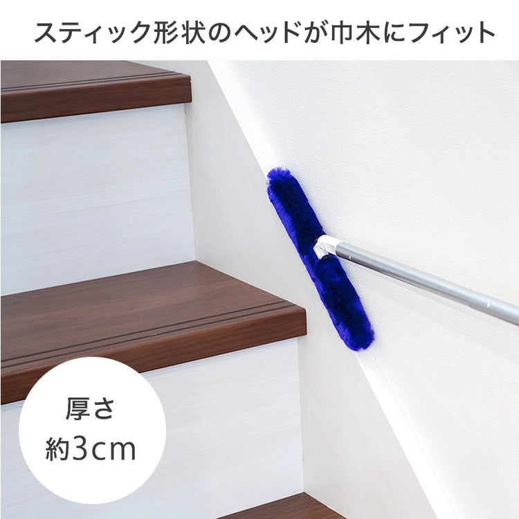 日本製設計-LEC代購-激落君Trelloop多用途迷你手持自潔除塵刷-B3292盒裝-日本進口樂意雅免用除塵紙手持拖把-專利自潔收納底座自動去灰不沾手-環狀纖維物理勾取灰塵毛髮-改善室內灰塵堆積樓梯書架死角過敏